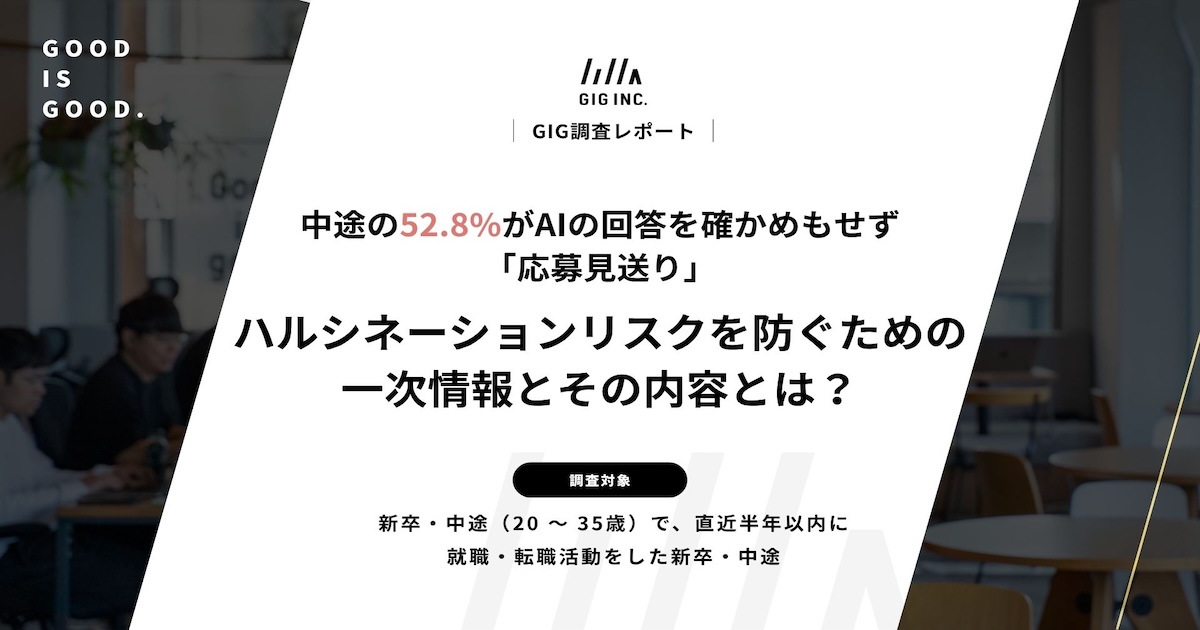 転職希望者の52.8%が、AIの回答を確かめもせず「応募見送り」。ハルシネーションリスクを防ぐための一次情報とその内容とは?【2026年 AI×採用調査】