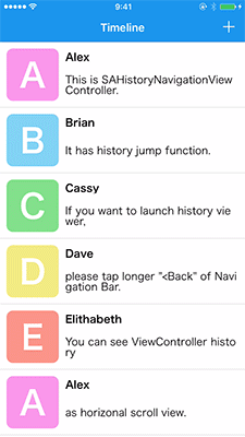 History Navigation View Controller