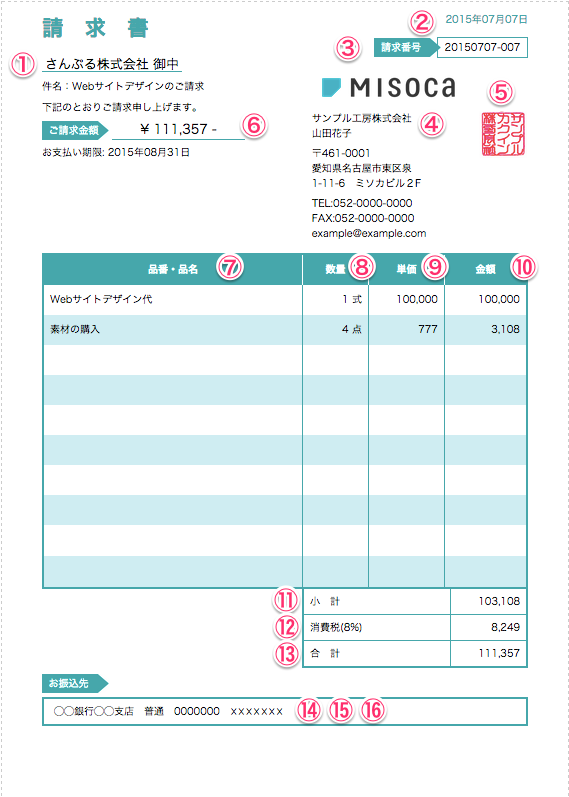 フリーランス向け 請求書テンプレート9選 記載すべき16項目をご紹介 Workship Magazine ワークシップマガジン